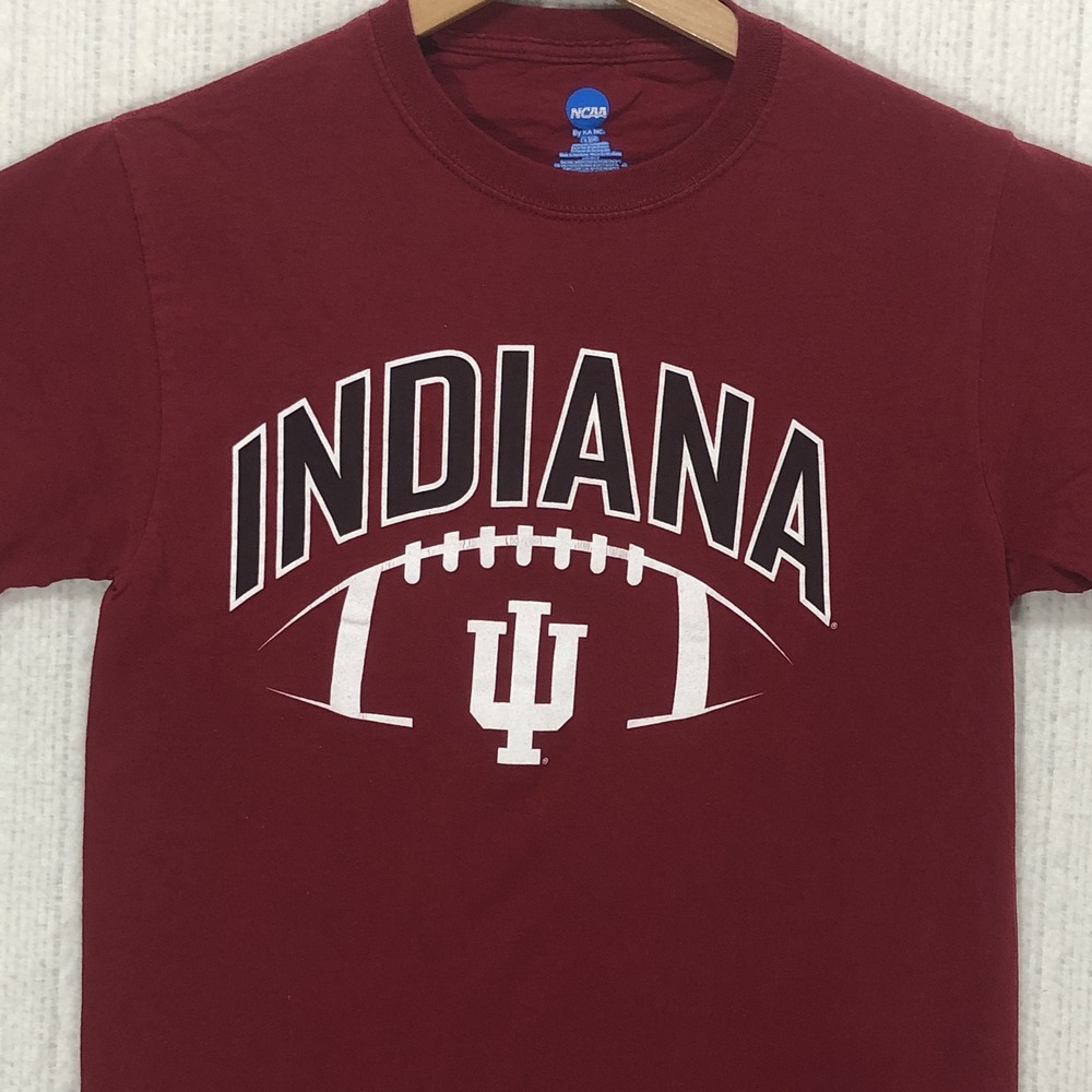 NCAA Indiana University Hoosiers Football Graphic T-Shirt Maroon Small IU Logo